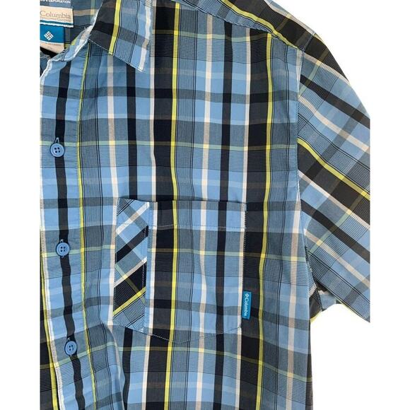 Columbia Sportswear Omni Wick Tartan Plaid Shirt Mens XL Short Sleeve Button Up - Picture 7 of 9